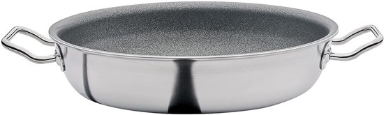 Vulcano Intense Pro Serveerpan XL | hoge rand 7 cm | Ø 28 cm | Antiaanbaklaag met Zwitserse bergkristallen | krasbestendig, voor metalen kookgerei | voor alle warmtebronnen