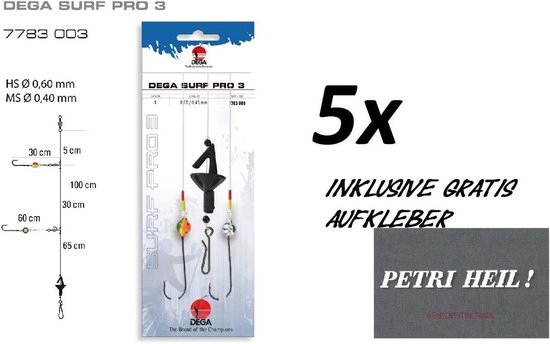 Vuur systeem set 5 stuks - Surf Pro No. 3 - Haakmaat 1 - Inclusief gratis PETRI HEIL sticker - ShopVlot