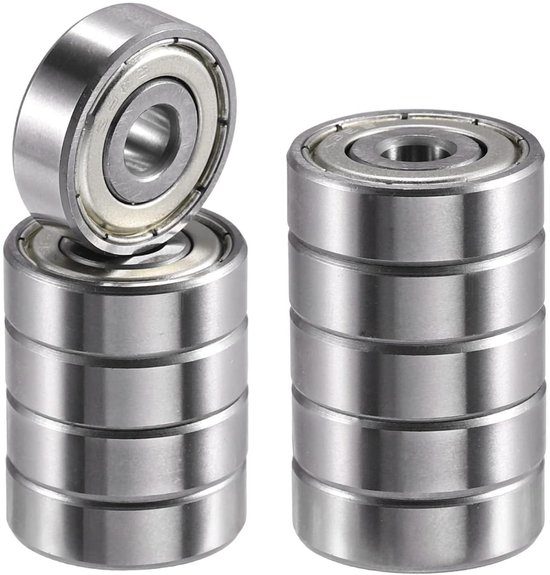 VVGoods - Diepe Groef Kogellagers 6x22x7mm Zilveren Kleur - Set van 10 stuks met hoge kwaliteit. van VVGoods