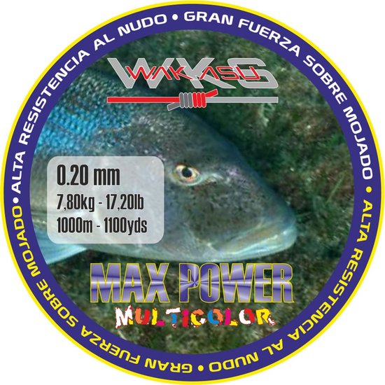 Wakasu Multi Max Power Monofilament 1000 M Veelkleurig 0.500 mm