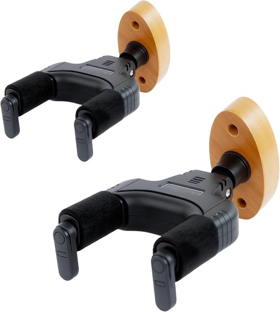 Wandhouder met automatisch vergrendelen en automatisch roteren mechanisme | 10 kg + heavy duty | Universele houder voor alle headstock/nekbreedtes, klassiek, akoestisch, elektrische