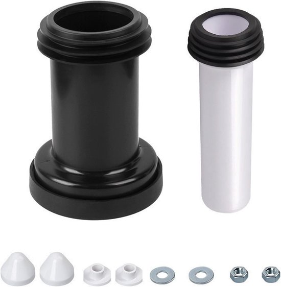 Wandwc-aansluitset voor wandtoilet, PVC buisdiameter 90/110, lengte 180 mm, inclusief afdichtingen en moeren voor optimale installatie
