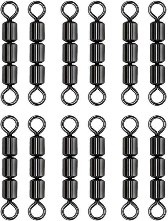 Wartels 12 x Set - Hogesnelheidswartels - Drievoudige Wartels - Viswartels - Forelwartels - Corrosiebestendig oppervlak - Visclips