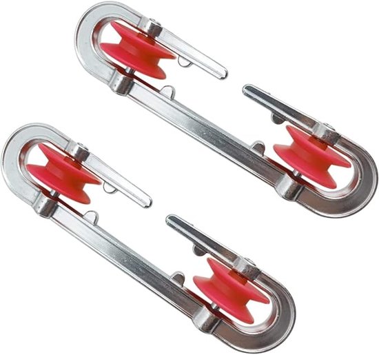 Waslijnverlenger en katrolaccessoires voor zware lasten - lange waslijnverdeler (2 stuks) van Merkloos
