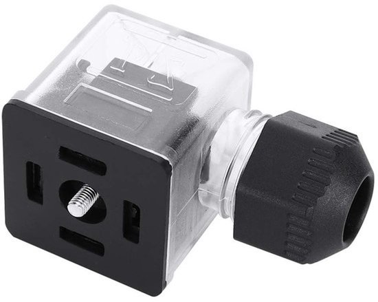 Water- en stofdichte solenoïdespoelstekker - set van 5 transparante stekkers voor 12V en 24V