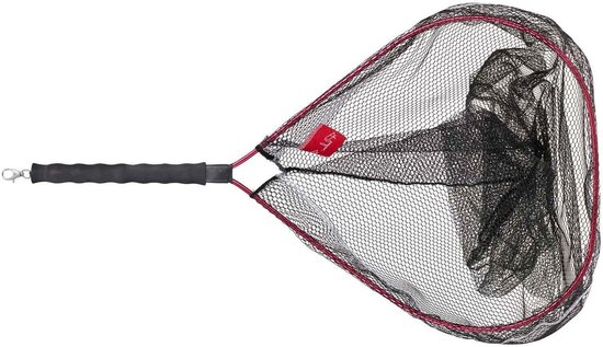 Wattenschepnet - Schepnet Vissen - Vis Vangen - Drijvend Aluminium Frame - 90cm x 50x60x65cm - Rood