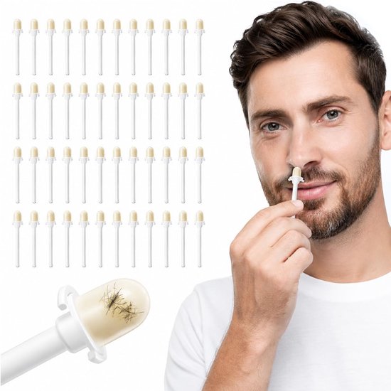 Waxsticks, 30 stuks, 7,1 cm, 1,4 cm, gebruiksklaar, zacht voor de huid, neuswaxstaafjes, praktisch hygiënisch, voor reizen, mannen en vrouwen, crème