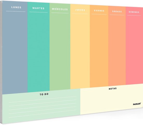 Weekplanner in het SPAANS met Exclusief Design - Ideale Takenorganizer om je Doelen te Bereiken en Effectiever te Zijn. Beheers je Week & Verhoog je Productiviteit! | Origineel Cadeau