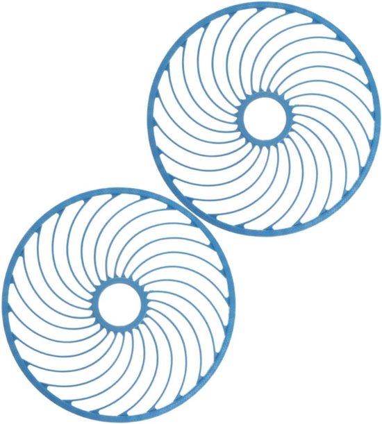 Werpnet Schijven - Visnet Accessoires - Efficiënt Vissen - Set van Twee - 60cm Diameter - Blauw van Merkloos