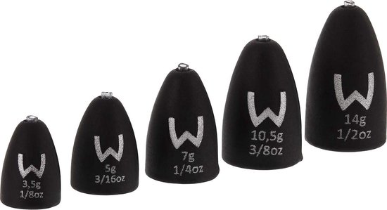Westin Add-it Tungsten Bullet Weights Matt Black 10.5g van Westin