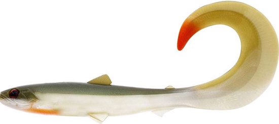 Westin Bullteez Curltail 8cm 3g – Curltail Softbait voor Baars, Snoekbaars en Snoek - Kleur : Bass Orange