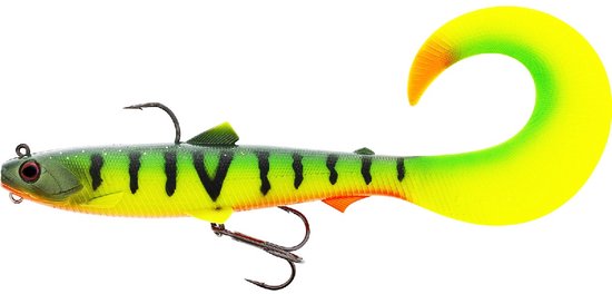 Westin Bullteez Curltail R'n'R 21cm 73gr Sinking Tiger Perch van Merkloos