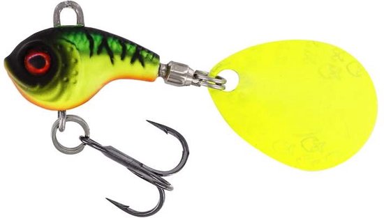 Westin Dropbite Tungsten Spin Tail Jig 1.8cm 9g – Compacte Werplepel voor Roofvis - Kleur : Firetiger