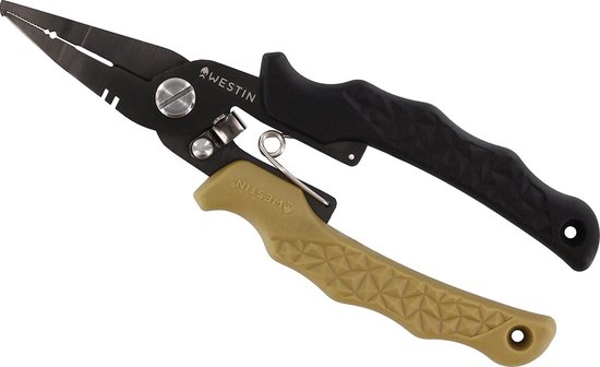 Westin HD Split Ring Pliers - Black/Sand - 16cm - Maat L - Splitringtang - Zwart van Westin