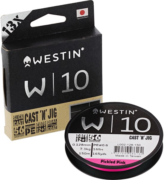 Westin - Lijn gevlochten W10 13 Braid Cast 'N Jig Line Pickled Pink 110m - Westin