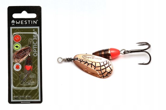 Westin Optic 360 Spinner - Koperkleur, 8g van Merkloos