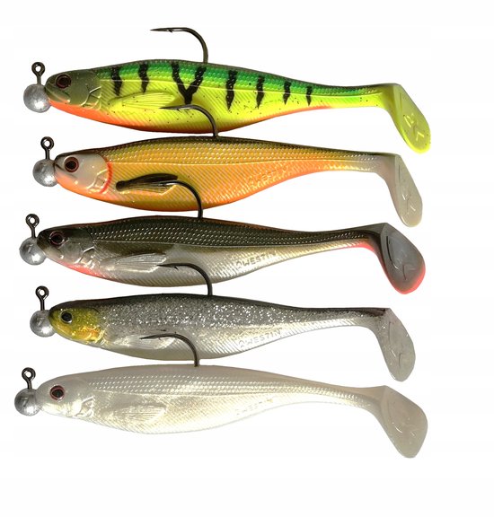 Westin Shad Teez 12cm Set: Kant-en-klare kunstaas voor snoek van Westin