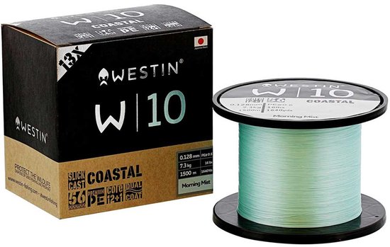 Westin W10 Coastal 1500 M Gevlochten Vislijn Zilver 0.205 mm van Merkloos