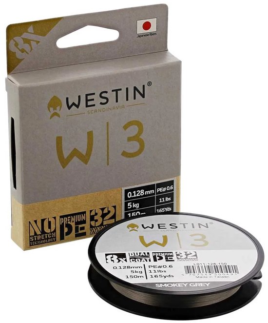 Westin W3 8 Gevlochten Vislijn 150 M Goud 0.080 mm