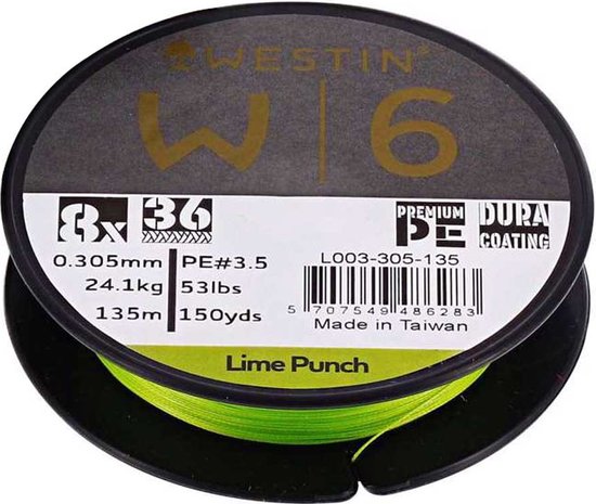 Westin W6 8 300 M Gevlochten Transparant 0.370 mm van Merkloos