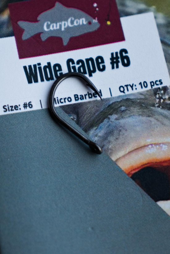 Wide Gape Karperhaken - Haakmaat #6 - 10 stuks - Teflon Coated Karper Haak - Vishaakjes van BenFishin
