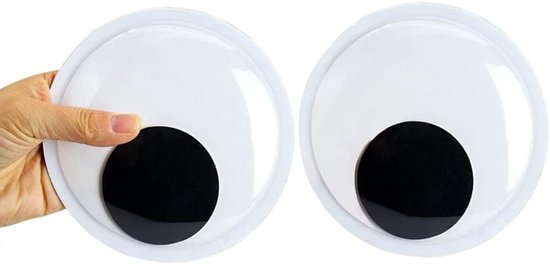 Wiebeloogjes, 150 mm zelfklevende wiebeloogjes groot, wiebeloogjes zelfklevend, kunststof ogen voor knutselen, kullerogen zelfklevend stickers voor DIY scrapbooking ambachten (15 cm)