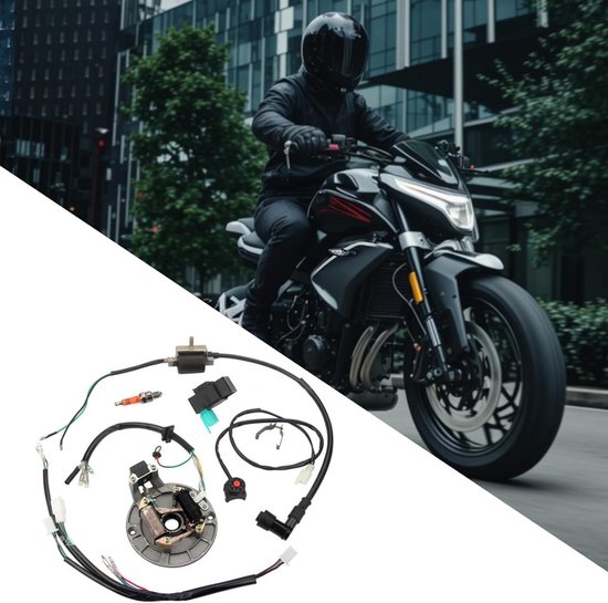 Wiring Harness voor Ontstekingsspoel en Magneto Stator Kit voor 50cc, 70cc, 110cc, 125cc 4-takt Dirt Bikes - Oplossing voor Elektrische Problemen en Betrouwbare Prestaties van Merkloos