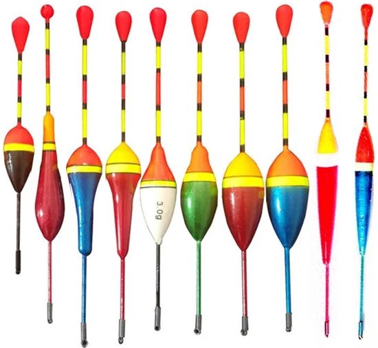 WiseGoods Premium Dobber Set - Dobbers - Vissen - Vishengel Accessoires - Visspullen - Vis Spullen - Hengelsport - Cadeau -10stk