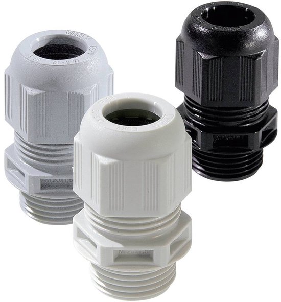 Wiska 10066391 Wartel M16 Polyamide Grijs-wit (RAL 7035) 50 stuk(s) van Merkloos