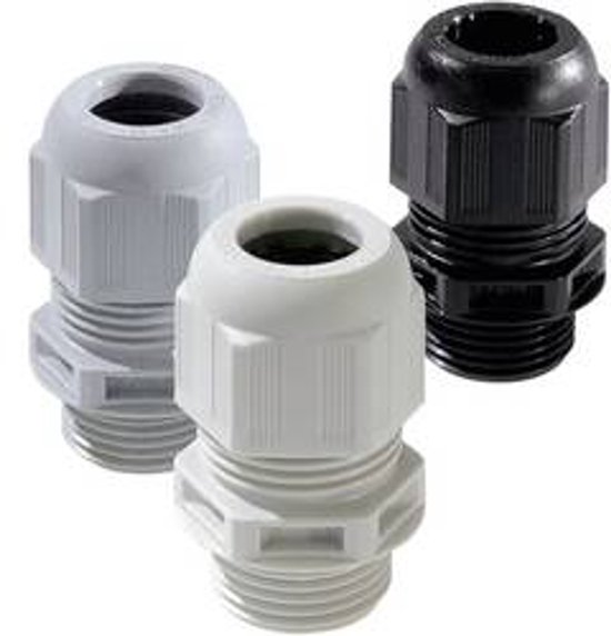 Wiska ESKV-SET 12 10100468 Wartel M12 Kunststof Lichtgrijs 6 stuk(s) van Wiska