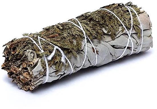 Witte Salie Smudge Met Ceder S Set Van 2 - ±11x3,5cm; ±30-40g - ±11x3.5cm; ±30-40g