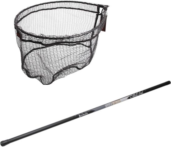 Witvis Landingsnet Set met Telescopische Steel en Coarse Fishing Net 50x40cm van Spro