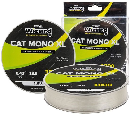 Wizard Cat Xl 1000 M Monofilament Transparant 0.400 mm van Wizard
