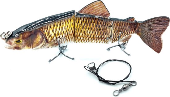 Wobbler Swimbait Lures 16 cm 42 g Zinkend Model met Stalen Voorvak voor Snoek Baars en Zander