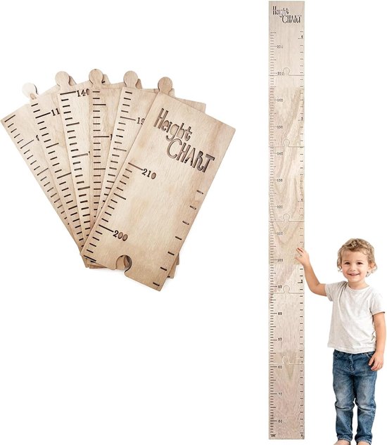 Wooden Measuring Rod for Children, Graph for Growth, Wooden Measuring Rod for Children, to Maintain Their Growth - ShopVlot