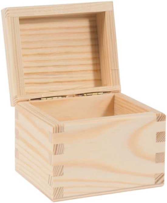 World – Wooden Tea and Trinket Box – Handy Organizer with One Compartment – Elegant Storage for Loose or Bagged Tea, Jewelry, Herbs, Spices, Gifts
