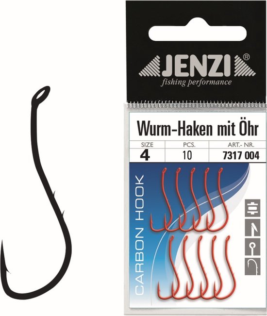 Wormhaken Carbon-staal - Jenzi - Haakmaat 6 van Jenzi