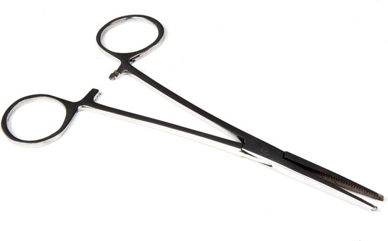 X2 Rechte Onthaaktang - 15cm - Vistang - Arterietang - Hakensteker van Merkloos