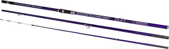 X2 Rocketeer Surf - 3-Delig - 100-225g - 4.20m - Strandhengel - Carbon - Zeevis - Paars