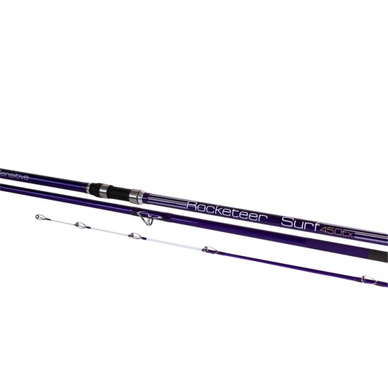 X2 Rocketeer Surf - 3-Delig - 100-225g - 4.50m - Strandhengel - Carbon - Zeevis - Paars