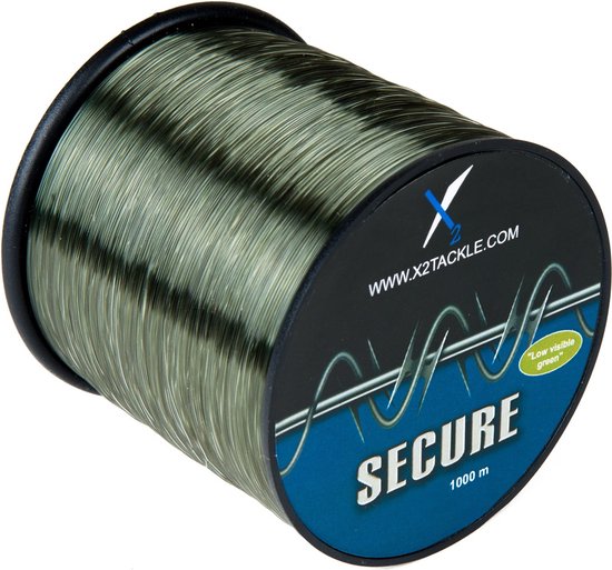 X2 Secure - Nylon Vislijn - 0.30mm - 1365m - Karpernylon - Schuurbestendig - Groen van Merkloos