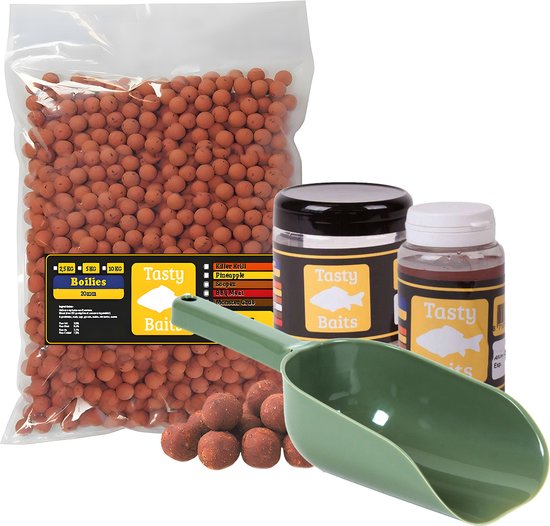 X2 Tasty Baits Boilies set Compleet - Monster Crab - Karpervissen - Karper Aas - Karper Lokvoer van Merkloos