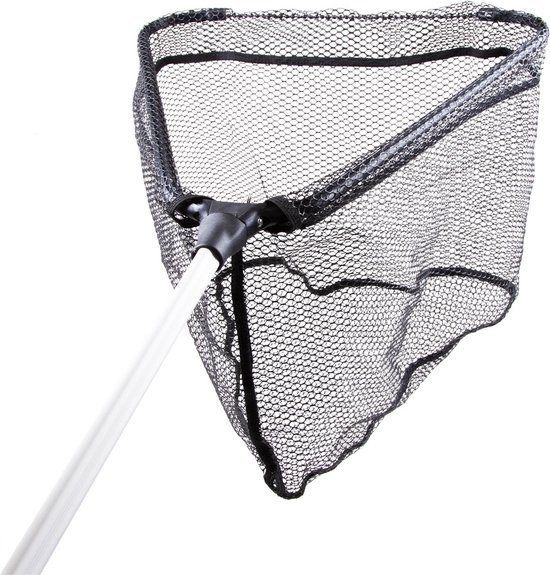 X2 Telescoop Schepnet - 40x40 cm - 120 cm - Visnet - Opklapbaar - Aluminium - Vijvernet - Zwembadnet - Slootnet - Uitschuifbaar van Merkloos