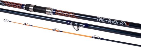 X2 WaveWalker Surf - 3-Delig - 100-225g - 4.50m - Strandhengel - Carbon - Zeevis - Donkerblauw