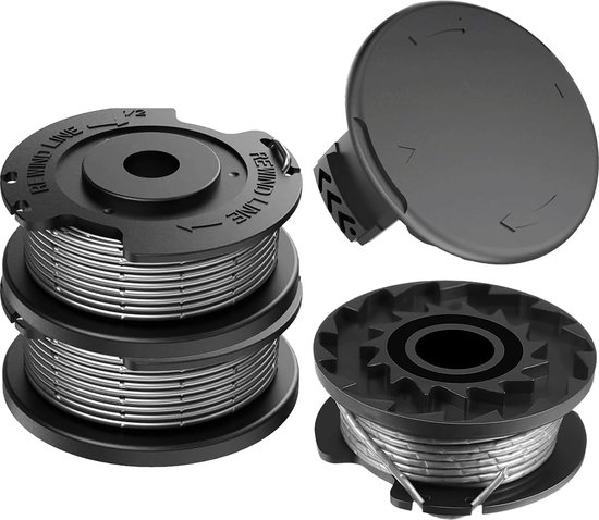 XIJIANG Strimmer spoel lijn, 3 STKS Φ1.65mm 4.9m String Trimmer Vervangende Spoel Lijn + F016F04557 Spoel Cover, Autofeed Nylon Spoelen voor Bosch ART 23 SL 26 SL Gras Trimmer van XIJIANG