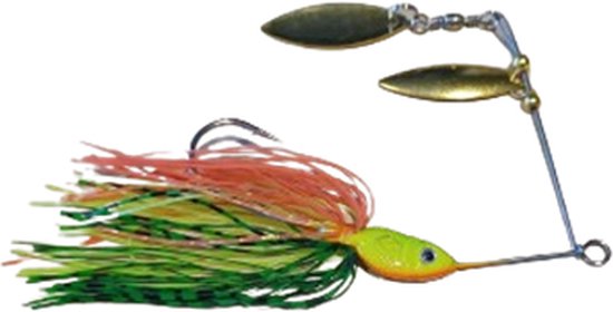 Xplosion- Spinnerbait 1 stuk - 14 gram/ 10 cm - Geel - Groen - Oranje van Merkloos