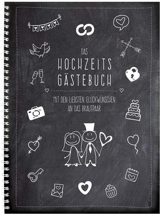 XXL-gastenboek voor bruiloft met slimme vragen