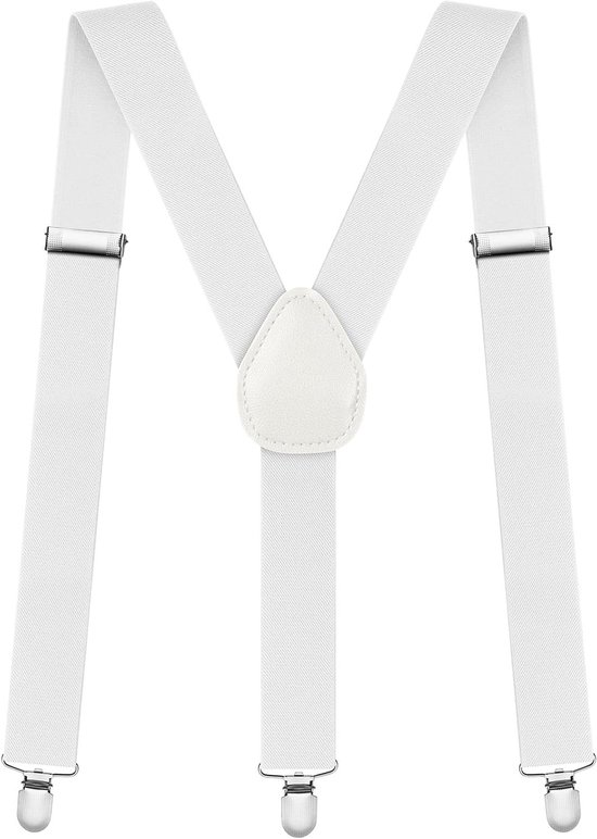 Y-vormige Heren Suspender met 3 Sterke Metalen Clips, 3.5cm Brede Verstelbare Elastische Steunen voor Trouwen, Casual en Zakelijk Gebruik