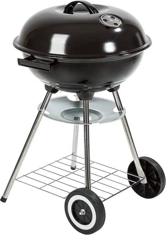 Yar BBQ Houtskoolbarbecue - Kogelbarbecue 45 x 60 centimeter - Ronde Barbecue - Barbecue op Wielen - Zwart - Metaal van YAR