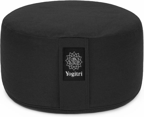 Yogitri Meditatiekussen ECO Raja rond - Antraciet Grijs van Yogitri